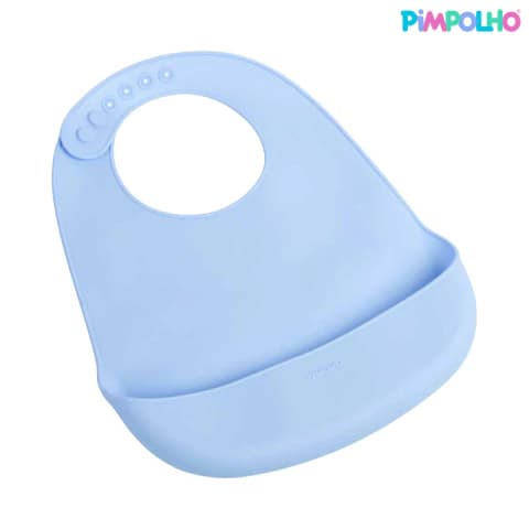 Babador de Silicone Soft Azul - Pimpolho
