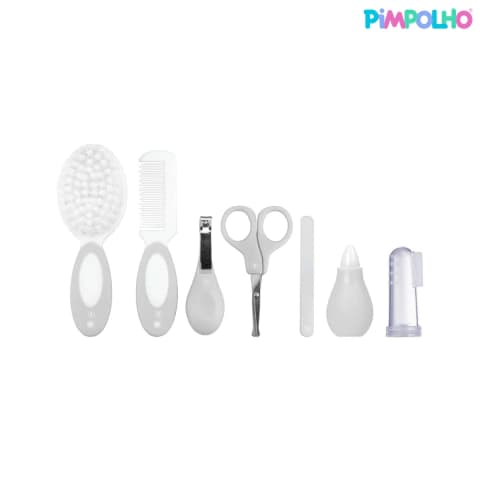 Kit Higiene 7 Peças Cinza Unissex - Pimpolho