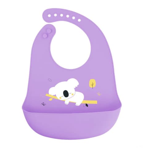 Babador em Silicone Coala/Roxo - Mumlove