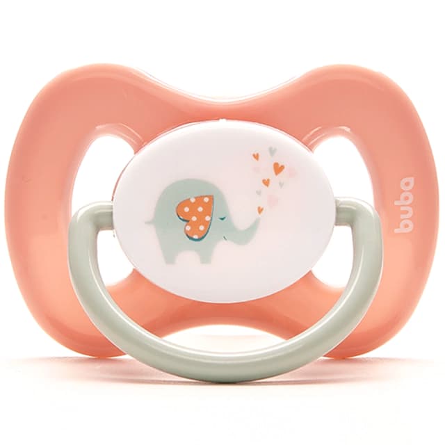 Chupeta Comfort Elefantinho Rosa Tamanho 1 - Buba