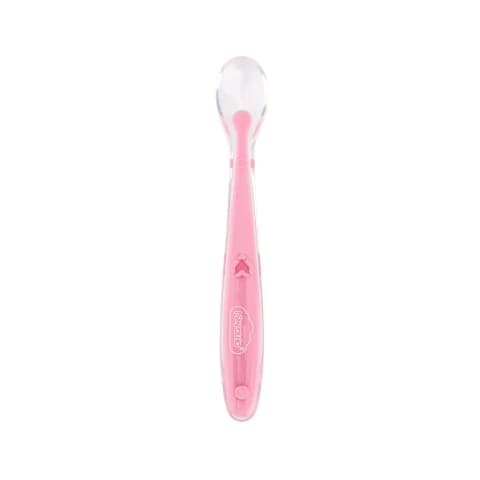 Colher Infantil de Silicone Rosa - Pimpolho