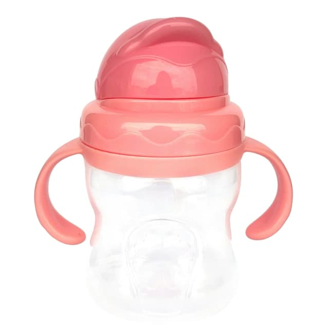 Copo com Canudo 250ml Rosa - Mumlove