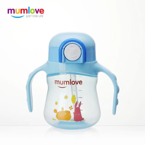 Copo com Alça 200ml Azul - Mumlove