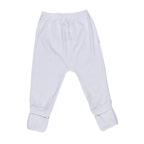 Calça Bebê Malha Canelada Branca - Sophy Baby