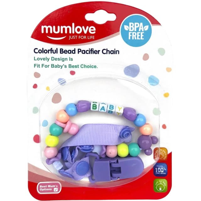 Prendedor de Chupeta Roxo - Mumlove