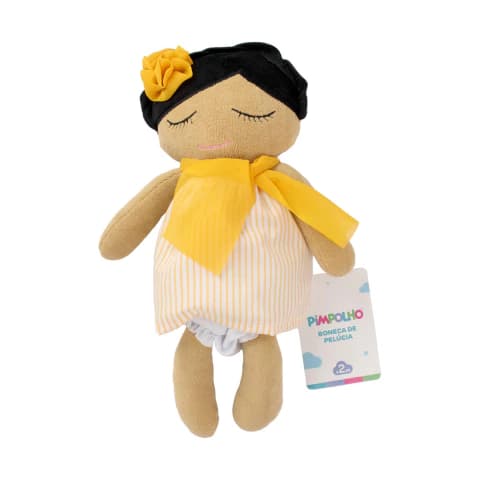 Boneca de Pelúcia 30cm Amarela - Pimpolho