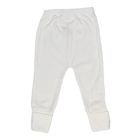 Calça Bebê Malha Canelada Off White - Sophy Baby