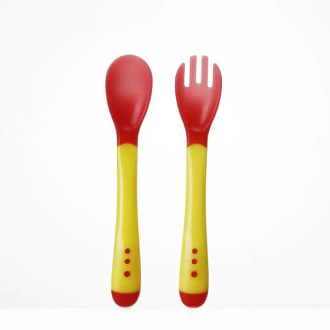 Kit Talheres Termossensíveis Amarelo - Mumlove