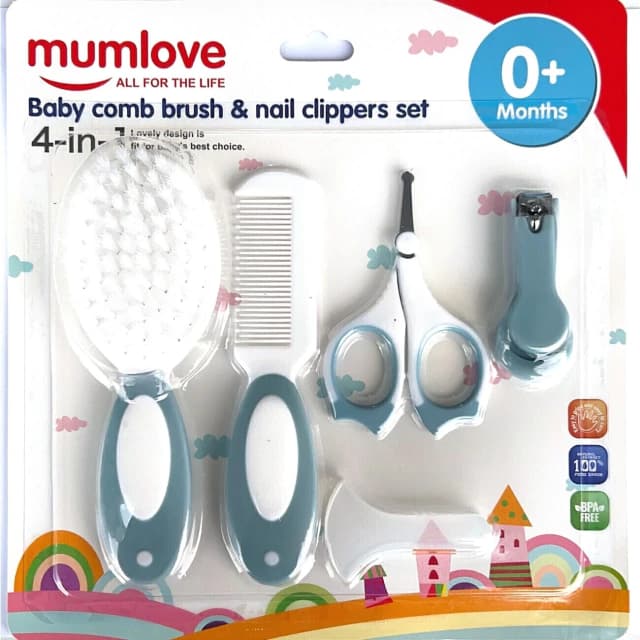 Kit Higiene 4 Pecas Azul - Mumlove