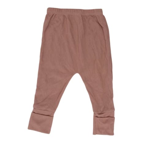 Calça Bebê Malha Canelada Rosê - Sophy Baby