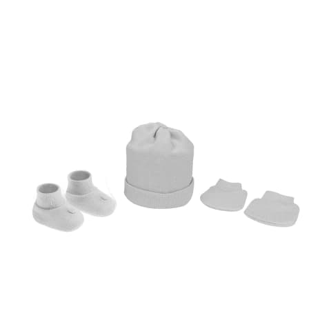 Kit Bebê Gorro/Luva/Sapato Cinza RN - Pimpolho