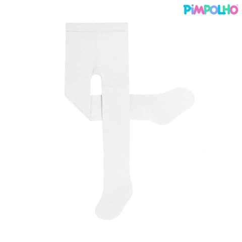 Meia Calça 02-03 anos Branca Fio 20 - Pimpolho