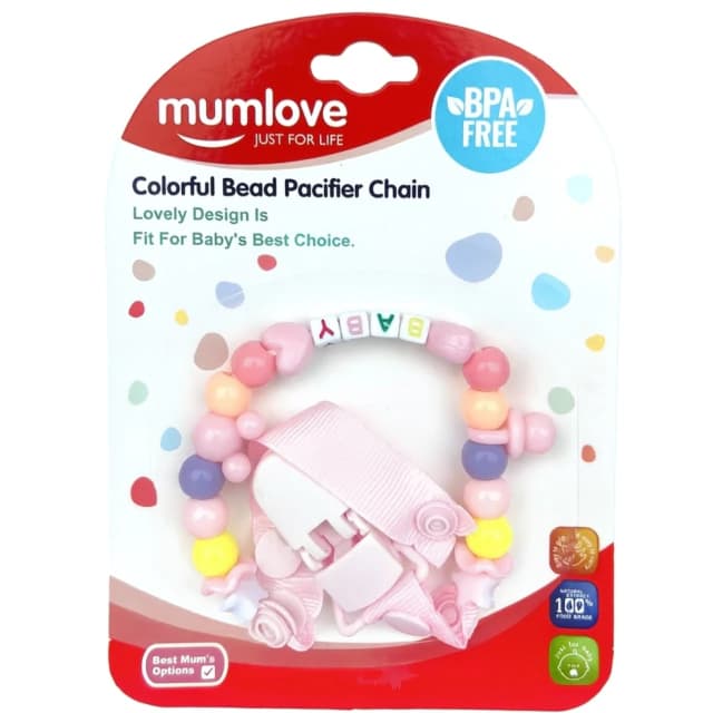 Prendedor de Chupeta Rosa Bebe - Mumlove