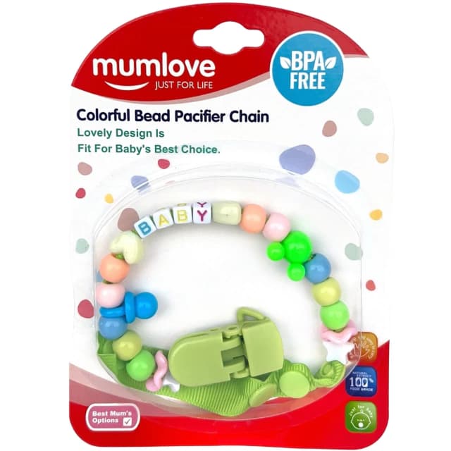 Prendedor de Chupeta Verde - Mumlove