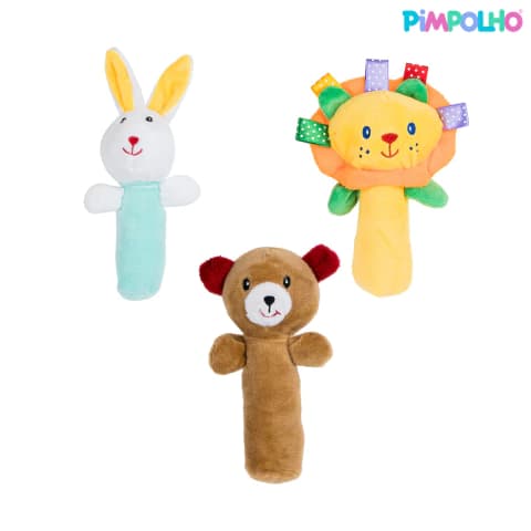 Chocalho Bebê Unissex Bichinhos - Pimpolho