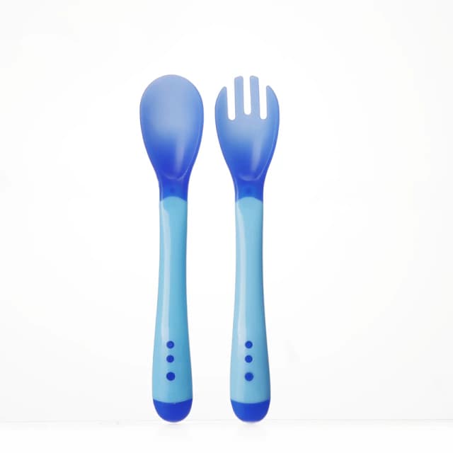 Kit Talheres Termossensíveis Azul - Mumlove